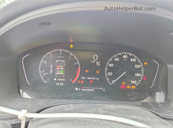 2HGFE1F78NH310701 2022 HONDA CIVIC Blue Vista del cuadro de instrumentos