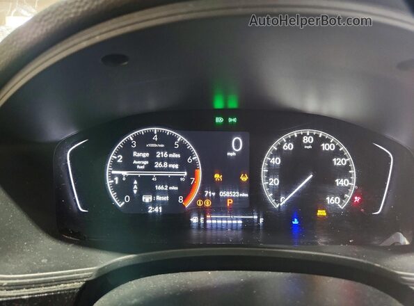 2HGFE1F79NH328964 2022 HONDA CIVIC Red ხელსაწყოთა პანელის ხედი