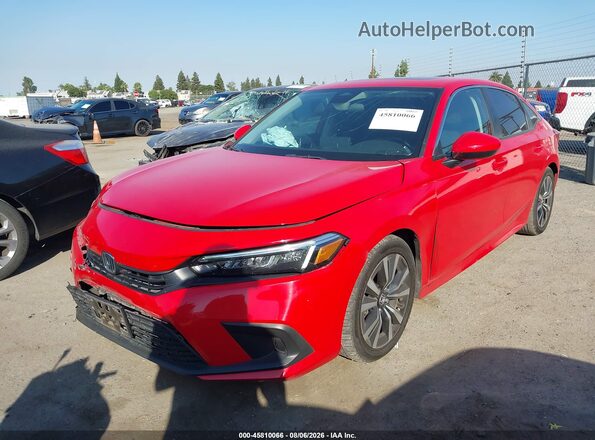 2HGFE1F7XNH325703 2022 HONDA CIVIC Красный Передняя левая четверть