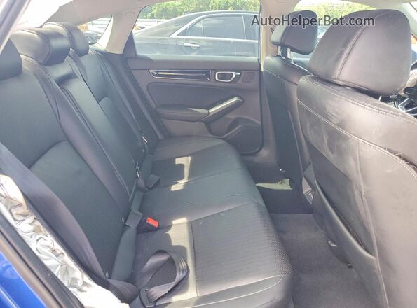 2HGFE1F90NH307163 2022 HONDA CIVIC Blue უკანა სავარძლების ხედი