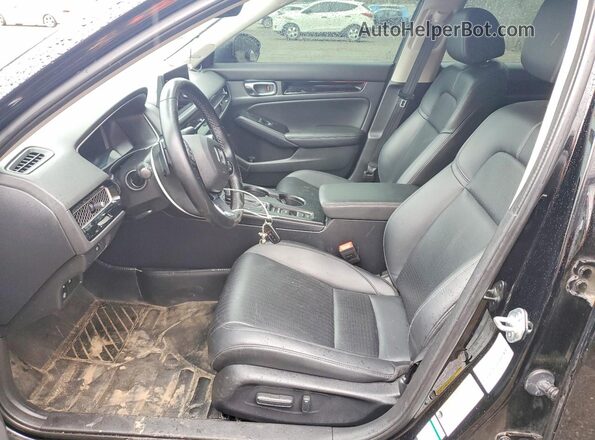 2HGFE1F91NH006675 2022 HONDA CIVIC Black Вид салону спереду