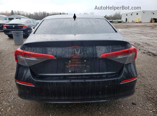 2HGFE1F91NH006675 2022 HONDA CIVIC Black Вид ззаду