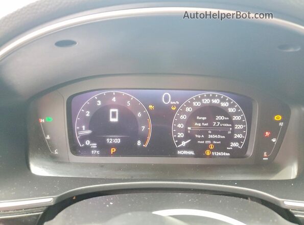 2HGFE1F91NH006675 2022 HONDA CIVIC Black Вид щитка приладів