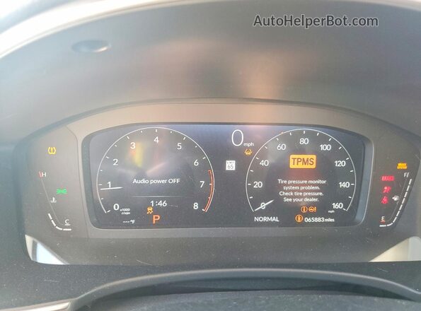 2HGFE1F92PH301304 2023 HONDA CIVIC Blue Widok zestawu wskaźników