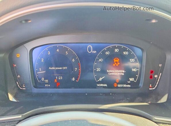 2HGFE1F92PH305093 2023 HONDA CIVIC Black Вид щитка приладів