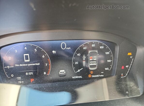 2HGFE1F92RH304058 2024 HONDA CIVIC Black Вид щитка приладів