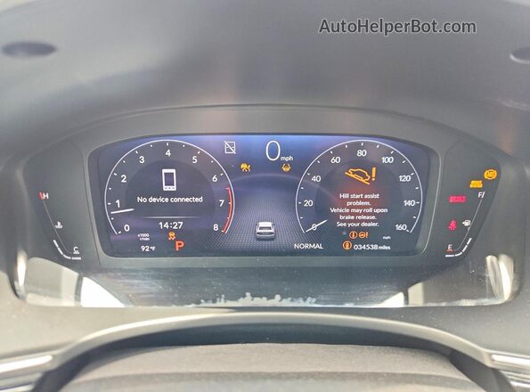 2HGFE1F94NH329599 2022 HONDA CIVIC Gray Vista del cuadro de instrumentos
