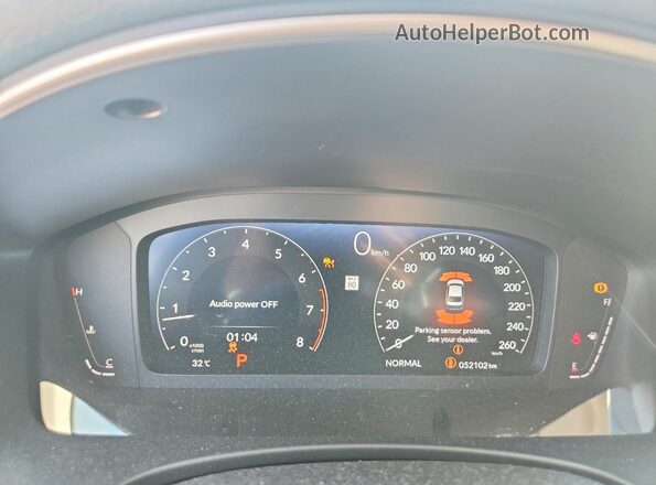 2HGFE1F94RH003307 2024 HONDA CIVIC Black Вид щитка приладів