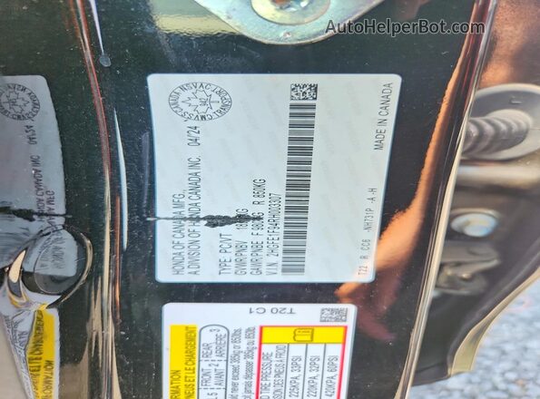 2HGFE1F94RH003307 2024 HONDA CIVIC Black Вид підкапотного простору