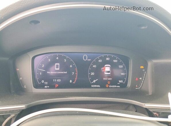 2HGFE1F96NH302226 2022 HONDA CIVIC Blue Вид щитка приладів