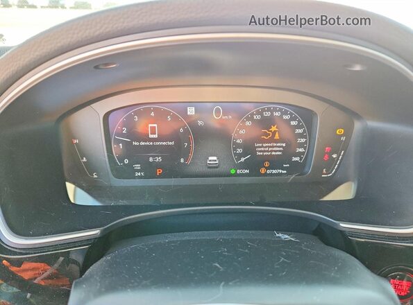 2HGFE1F99NH000428 2022 HONDA CIVIC Gray Սարքավորումների վահանակի տեսք