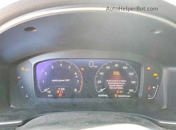2HGFE1F99NH317173 2022 HONDA CIVIC Silver Instrument cluster view