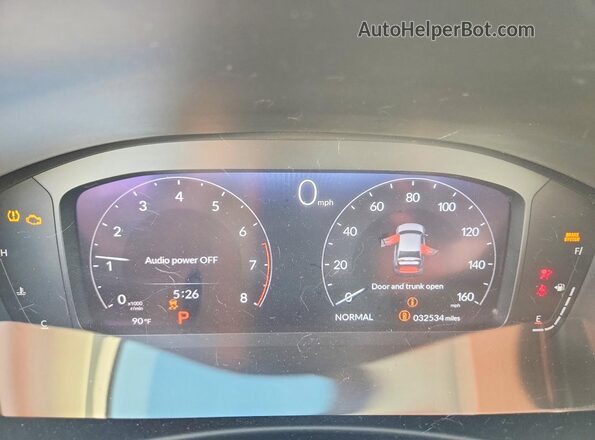 2HGFE1F99NH317318 2022 HONDA CIVIC Gray ხელსაწყოთა პანელის ხედი
