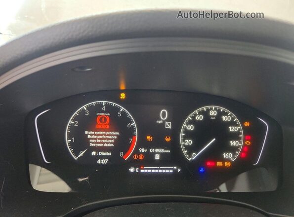 2HGFE2F20PH552721 2023 HONDA CIVIC White Vista del cuadro de instrumentos
