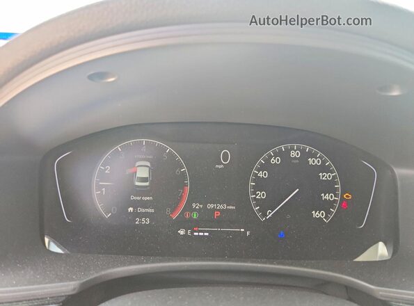2HGFE2F22PH540148 2023 HONDA CIVIC Gray ხელსაწყოთა პანელის ხედი