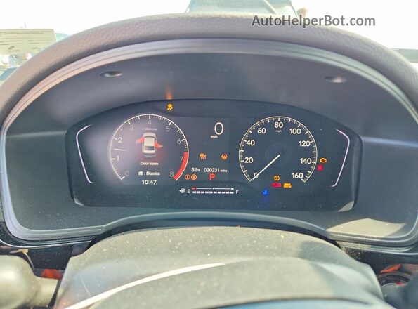 2HGFE2F22TH528916 2026 HONDA CIVIC Black ხელსაწყოთა პანელის ხედი