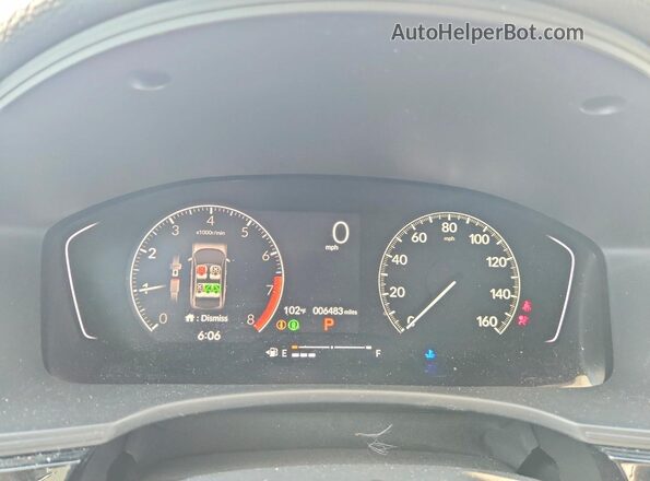 2HGFE2F22TH550608 2026 HONDA CIVIC White Vista del cuadro de instrumentos