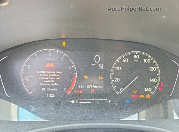 2HGFE2F23NH518494 2022 HONDA CIVIC Белый Вид щитка приборов