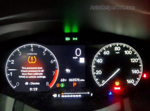 2HGFE2F23NH545484 2022 HONDA CIVIC Gray Вид щитка приладів