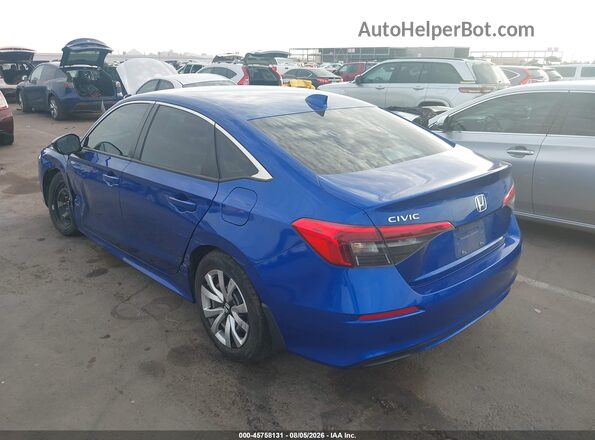 2HGFE2F23NH583605 2022 HONDA CIVIC Blue უკანა მარცხენა