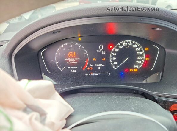 2HGFE2F24NH106729 2022 HONDA CIVIC Белый Вид щитка приборов