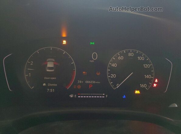 2HGFE2F24TH539738 2026 HONDA CIVIC Charcoal ხელსაწყოთა პანელის ხედი