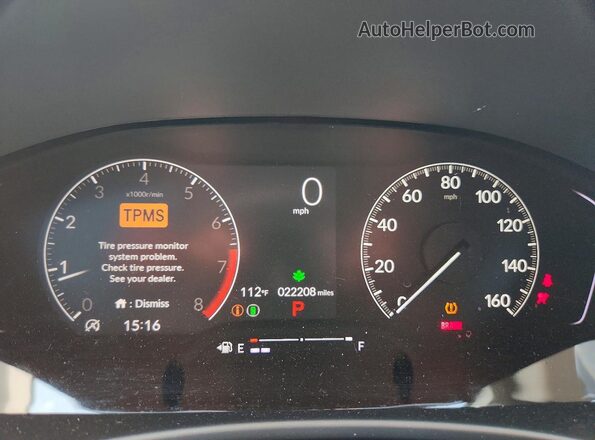 2HGFE2F24TH543319 2026 HONDA CIVIC Black Вид щитка приладів