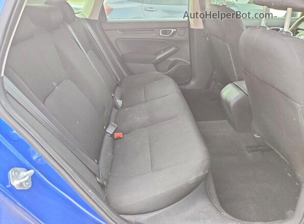 2HGFE2F25NH506377 2022 HONDA CIVIC Blue უკანა სავარძლების ხედი