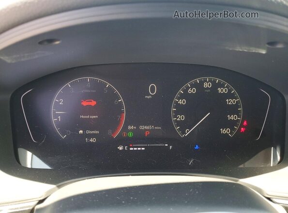 2HGFE2F25RH508426 2024 HONDA CIVIC Gray Вид щитка приладів