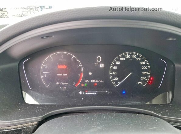 2HGFE2F26NH113651 2022 HONDA CIVIC White Սարքավորումների վահանակի տեսք