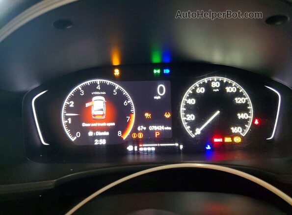 2HGFE2F26NH518683 2022 HONDA CIVIC Black Vista del cuadro de instrumentos