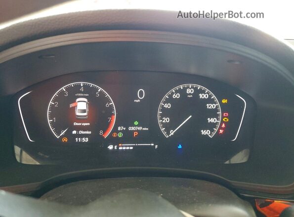 2HGFE2F26NH523110 2022 HONDA CIVIC White Սարքավորումների վահանակի տեսք