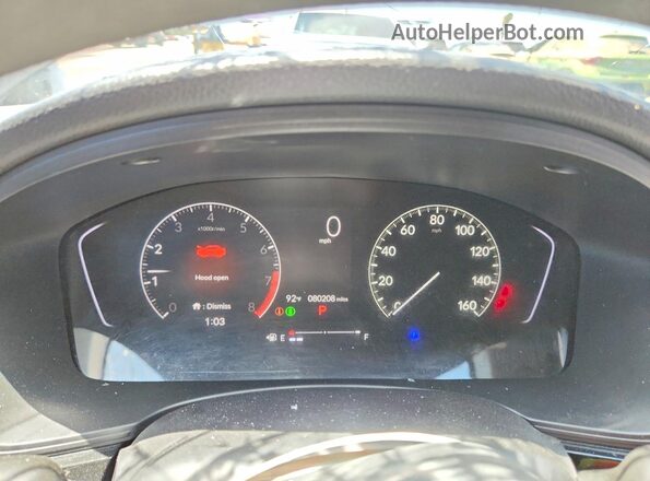 2HGFE2F26NH573439 2022 HONDA CIVIC Black Instrument cluster view