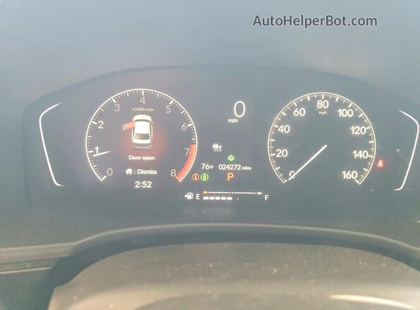 2HGFE2F27RH588764 2024 HONDA CIVIC Blue Vista del cuadro de instrumentos