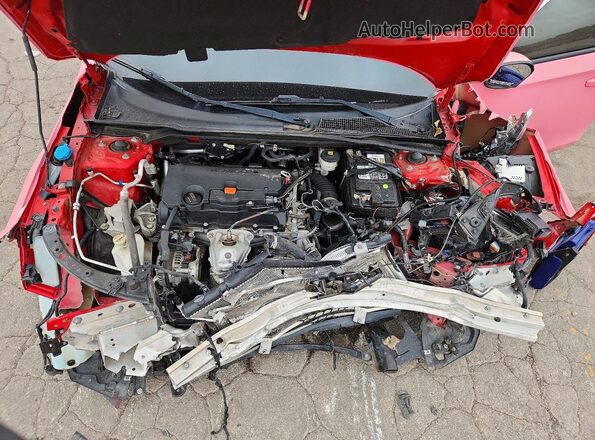 2HGFE2F28NH520290 2022 HONDA CIVIC Red Rear interior view