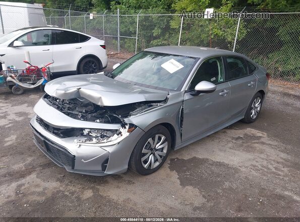 2HGFE2F28TH504118 2026 HONDA CIVIC Silver Առջևի ձախ երեք քառորդ տեսարան