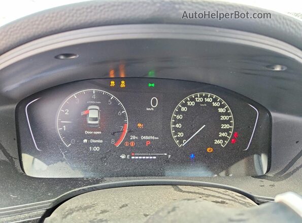 2HGFE2F29NH131609 2022 HONDA CIVIC Black Вид щитка приладів