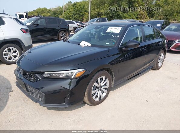 2HGFE2F29SH598962 2025 HONDA CIVIC Black Առջևի ձախ երեք քառորդ տեսարան