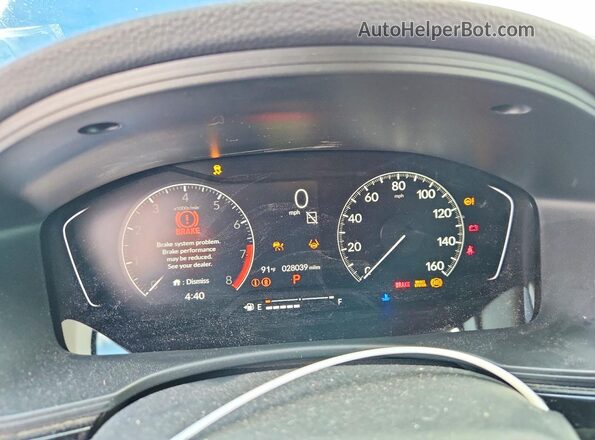 2HGFE2F2XPH542424 2023 HONDA CIVIC Blue Widok zestawu wskaźników
