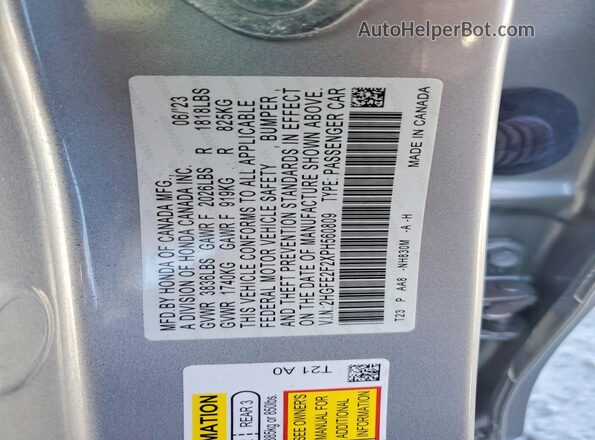 2HGFE2F2XPH560809 2023 HONDA CIVIC Silver Vista del compartimento del motor