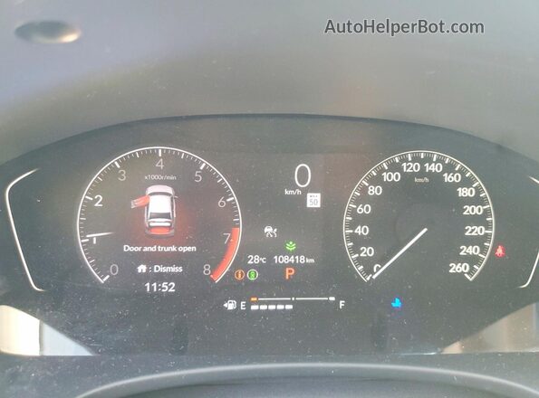 2HGFE2F31NH102081 2022 HONDA CIVIC Blue Սարքավորումների վահանակի տեսք