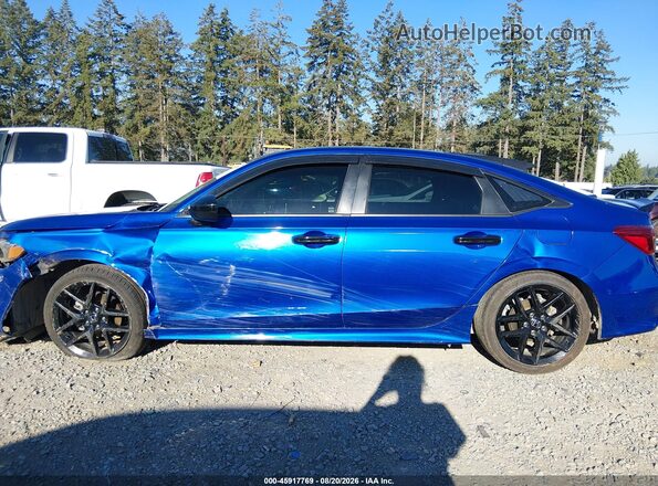 2HGFE2F50NH581045 2022 HONDA CIVIC Blue Սալոնի 360 աստիճան տեսք