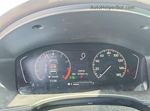 2HGFE2F50NH608034 2022 HONDA CIVIC Черный Вид щитка приборов