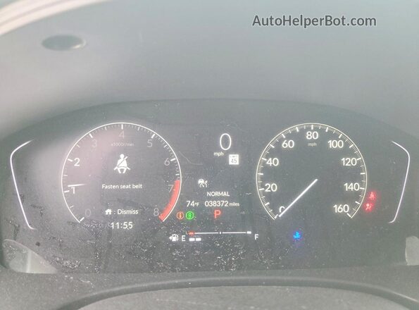 2HGFE2F50RH500096 2024 HONDA CIVIC Gray Instrument cluster view