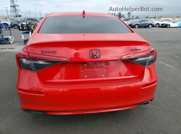 2HGFE2F51NH529830 2022 HONDA CIVIC Red Rear view