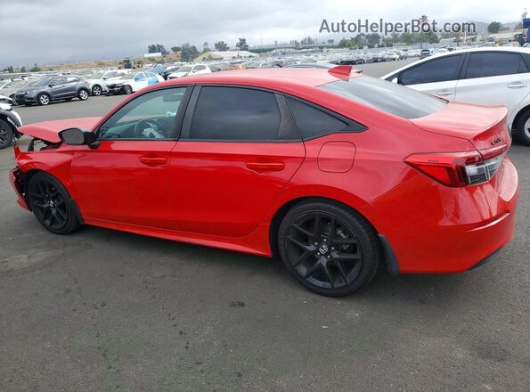 2HGFE2F51NH529830 2022 HONDA CIVIC Red Rear left