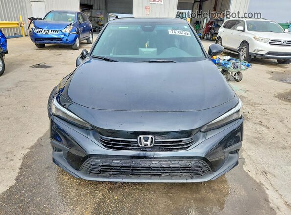 2HGFE2F51NH563816 2022 HONDA CIVIC Black Դիմացի տեսք