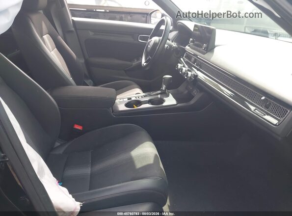 2HGFE2F51NH581779 2022 HONDA CIVIC Black Вид салону спереду