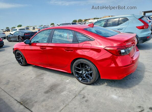 2HGFE2F51NH582138 2022 HONDA CIVIC Red უკანა მარცხენა