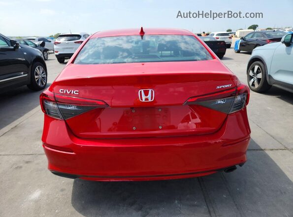 2HGFE2F51NH582138 2022 HONDA CIVIC Red უკანა ხედი